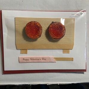 Papyrus Valentine’s Day card New in package 3D sushi roll